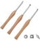 VEVOR Outils Tournage Bois 3PCS Outils pour Tour à Bois avec Fraise Ronde Carrée Diamantée en Carbure avec Poignées Confortables 200 mm Coffret 395x150x80 mm Outils pour Travaux du Bois Charpentiers