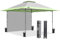 EAGLE PEAK 4x4m Pop up Überdachungs Zelt mit Einer Wand, sofortige Überdachung einfache Einrichtung faltender Unterstand, Grau