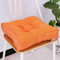 Sitzkissen Stuhlkissen 50x50x9cm für Indoor und Outdoor aus Baumwolle Dicke Polsterung Steppkissen/Bodenkissen, Stuhl Sitzpolster Passt für Haus, Garten, Büro und Autositze,Orange