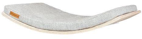 Kratzbaumland Wandliege Relax gebogen für Katzen, Wandmontage, Wandelement (Grau - Designer)(Weiß, Metall)(50x35 cm)