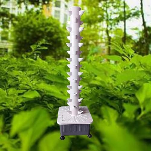 RRrawgff Colonna per Piante idroponica Torre per colonne idroponica casa Scuola Scuola ingegneria Intelligente fioriera da Giardino Multistrato Attrezzatura per piantare Fuori Suolo 45 Fori