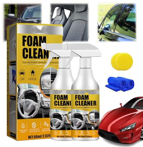 HOPASRISEE Schaumreiniger für den Autoinnenraum, Multi-Purpose Schaumreiniger, Foam Cleaner for car, Car Interior Foam Refinisher Cleaner, Magic Foam Cleaner (2PC)