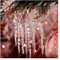 Christbaumschmuck Eiszapfen Weihnachtsbaum Anhänger Acryl Kristall Ornament Deko zum Aufhängen - 25STK