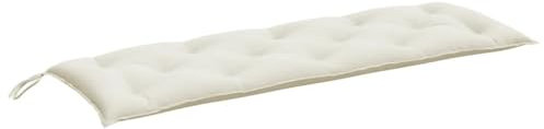 vidaXL Bankauflage, Polsterauflage Auflage für Gartenbank, Bankkissen Bankpolster, Polster Sitzkissen für Sitzbank, Melange Creme 150x50x7cm Stoff