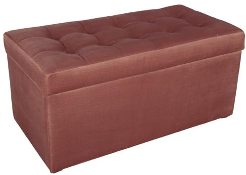 MG Design Polsterhocker 45 x 90 cm Rosa mit Stauraum (ca. 100 L), robust und formstabil, bis 300 kg belastbar, komplett montiert und schnell zu reinigen – für Wohnzimmer, Flur und Schlafzimmer