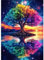 AIRDEA Baum des Lebens Diamond Painting Erwachsene, DIY 5D Baum Diamant Painting Bilder, Bastelset Erwachsene Frauen als Haus Wanddeko 30x40 cm