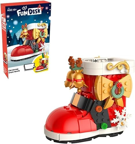 TRavesty DIY Weihnachtsserie Architektur Bausatz, Weihnachten Dekoration Modell Bauklötze Kit, Weihnachtsbaum DIY Bausteine Modellbausatz Geschenke Dekoration für Erwachsene