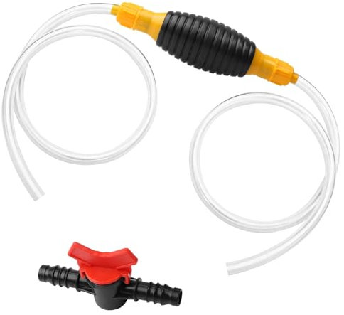 Parastar Universal Fuel Syphon Pump Kit with 2.5M PVC Hose, Manual Operation, Compatible with Vehicles without Anti-Theft Filters, Gasoline, Petrol, Diesel, Oil, Water, Aquarium, Ship
