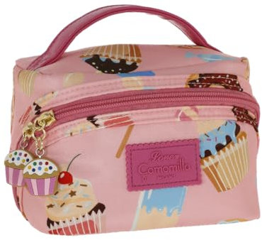 Camomilla Milano Beauty Case Donna, Beauty Bag, Collezione Candy, Misura S, Colore Rosa