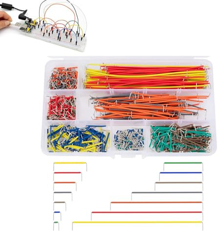 560 Stück Jumper Kabel,Jumper Wire,Breadboard Kit,Breadboard Steckbrücken Jumper Wire,14 Verschiedene Längen Kit,Mit Transparente Plastikbox