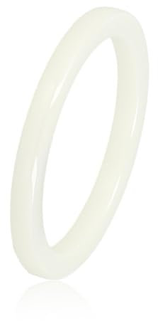 My Bendel - Unzerbrechlicher schmaler weißer Keramikring 2 mm- Keramikring - für Damen - 2mm schmal - unzerbrechlich - Ring ist unzerbrechlich und verfärbt sich nicht - Bleibt glänzend und krazt nicht