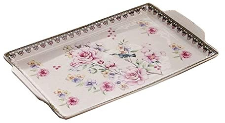 Bandeja Vintage personalizada Crack Rectangular Bandeja de cerámica Casa Mesa Servicio Bandeja Práctica Bandeja de Almacenamiento Bandeja Decorativa Palet(C)