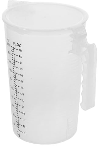 LIGIGWASH Tasse à Mesurer Plastique avec Couvercle Pichet Transparent Gradué Haute Visibilité pour Doseur Cuisine et Usage Professionnel