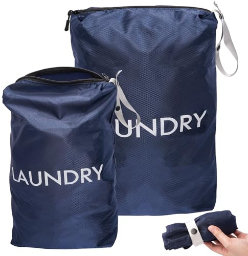 2 Piezas 45 x 60cm, 35 x 55cm Bolsa Impermeable Bañador Mojado | Laundry Bag Reutilizables con Cremalleras Plegable, Bolsa Ropa Sucia Wetbag Impermeable Reutilizable, para Vacacione, Camping