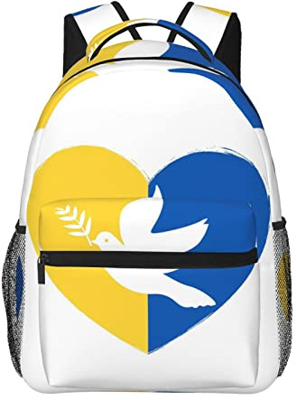 THKVSV Reise-Laptop-Rucksack für Damen, Büchertasche, leicht, Schulrucksack, Ukraine-Flagge, Ukraine, Einheitsgröße, Reiserucksäcke