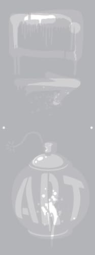 Pochoir Décor Street Art - Bombe - 15 x 40 cm - 3 pcs