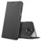 Verco Handyhülle für Galaxy A6+ (2018), Premium Handy Flip Cover für Samsung Galaxy A6 Plus Hülle [integr. Magnet] Book Case PU Leder Tasche, Schwarz