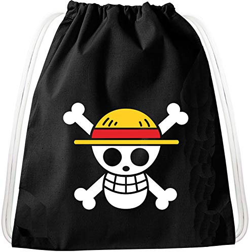 Logo Luffy Pirat Rucksack Tasche Turnbeutel Sport Jute Beutel Piratenbande