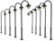 Evemodel LYM12 Model Eisenbahn Beleuchtung 1:87 Spur H0 Lamppost Lampe Strasse Licht LEDs 55mm