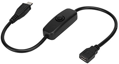 Topiky Micro USB Female to Male Extension Cable with 501 Button Switch for, Micro USB 5P Male And Female Extension Power Cord LED Strip Line 2A-2.5A Current.