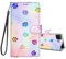 JRIANY compatible with Samsung Galaxy A12 / M12 Case, PU Leather Wallet Phone Case Pattern Design Magnetic Folio Flip Case Shockproof Protective Cover with Kickstand Card Holders, Footprint