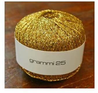 Cotone Per Uncinetto Laminato 25 Grammi Per Vari Tipi Di Lavorazione Cotone LamÈ 25(ORO)