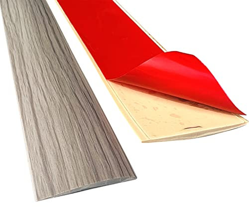 EUNEWR Autoadhésif Profil De Transition Pour Stratifié 200×5cm Vinyle Rail De Compensation Entre Parquets Inégaux Et Surface En Bois,Barre De Seuil,bande De Transition,profil De Sol Pour Sols