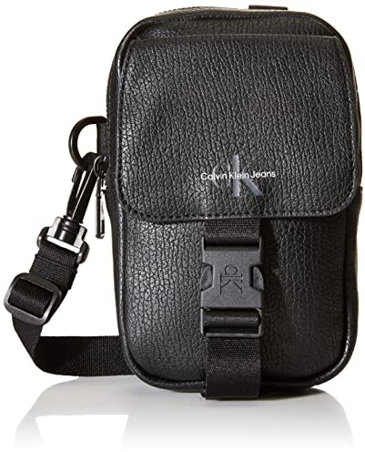 Calvin Klein Herren Mono Textured Cross Mini Bag Geldbörse, schwarzes
