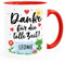 SpecialMe® Kaffee-Tasse Erzieherin Kindergarten Danke für Alles personalisierte Geschenke Namen Kinder Weiss-innen-rot Standard