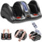 H&B Luxuries Shiatsu Appareil de massage des pieds avec télécommande, pétrissage et roulement pour pieds, cheville, mollet, jambe, cadeau pour homme, femme, père, maman, parents et