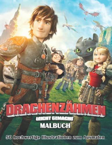 Drachenzähmen leicht gemacht – Malbuch - 50 hochwertige Illustrationen zum Ausmalen