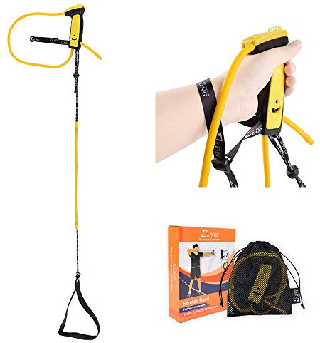 NIKA ARCHERY Bogenschießen Stretchband Trainer Draw Trainingshilfe Gerät Kraft Stretchband Übungen Geschicklichkeitsübungen für Recurvebogen Compoundschießen Erwachsene Anfänger Experten GELB