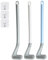 Kucucyle 3 Stück Golf Toilettenbürste, Flexible Langstielige Toilettenreinigungsbürste, 360° Kein Totraum Tiefe Toilettenreinigungsbürste, WC-Bürste für Badezimmer, mit Haken (Weiß + Blau + Grau)