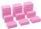 luoshaPUCY 20 Pezzi Buffer per Unghie, Levigatura File Strumento Buffer Blocco a Doppia Faccia, Adatti per Unghie in Gel e Unghie Acriliche(Rosa)