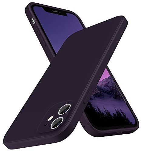 SURPHY Hülle Kompatibel mit iPhone 11 Hülle Silikon, Handyhülle iPhone 11 6,1 Zoll, Flache Kante Silikon Case für iPhone 11 6,1 Zoll Silikon Slim Dünn Protective Case Schutzhülle, Holunder