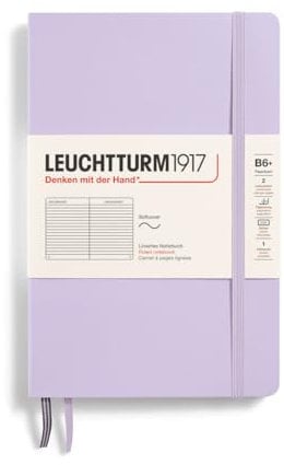 LEUCHTTURM1917 368157 Notizbuch Paperback (B6+), Softcover, 123 nummerierte Seiten, Lilac, Liniert