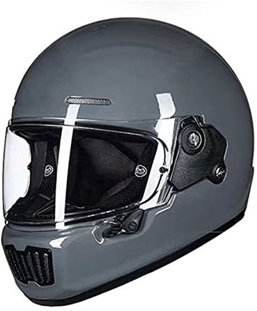 Retro Motorrad Integralhelm Motorrad Scooter Retro Classic Crash Racing Touring ECE-Zugelassener Helm D,L