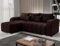 ML Furniture Ltd Velvet Ecksofa in L-Form 245 x 86 x 147 cm mit Schlaffunktion und Bettzeugbehälter - Schlafsofa mit Bettkasten - Eckcouch mit Stauraum - Links Couch Velours - Farbe: Braun MO29
