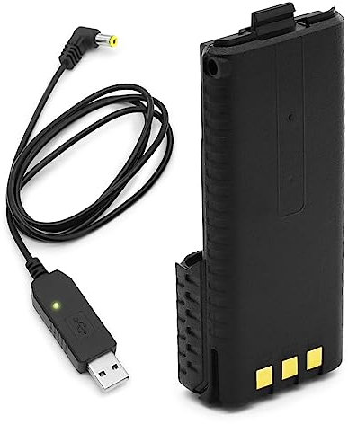 NEWASHAN 3800 mAh 7,4 V Ersatzakku kompatibel mit Baofeng Radio UV-5R UV-5R+ RD-5R DM-5R BF-F8HP Walkie Talkie Li-ION Akku hohe Kapazität + USB-Ladegerät BL-5