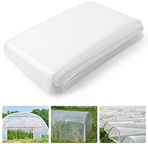 hannger Bâche en plastique transparent très résistante aux UV pour serre de ferme, jardin, pépinière, poulailler, 3 x 9 m