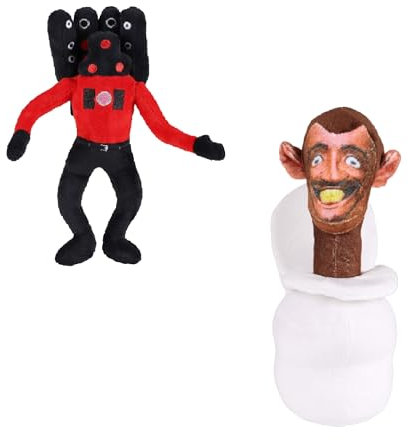 wiztex Stück Sk-ibidi und Speaker-Man Plüschspielzeug Sk-ibidi Plüschtier Gaming-Fans und Kinder (2 Pcs Set)