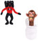 wiztex Stück Sk-ibidi und Speaker-Man Plüschspielzeug Sk-ibidi Plüschtier Gaming-Fans und Kinder (2 Pcs Set)