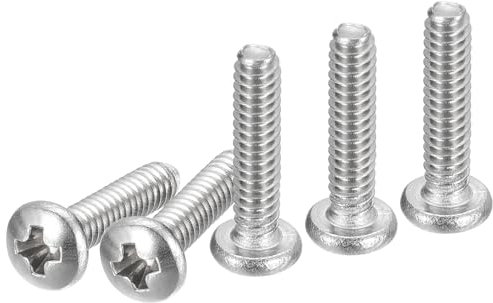 DTGN #4-40x1/2 Pan Head Maschinenschrauben, 100 Stück 304 Edelstahl, Phillips-Antrieb, UNC Vollgewinde, helle Oberfläche, Schrauben Bolzen Set