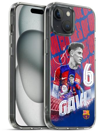 Head Case Designs Offizielle FC Barcelona GAVI 2023/24 Erstes Team Soft Gel Handyhülle Hülle kompatibel mit Apple iPhone 15