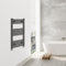 SKY BATHROOM 1000x400mm(HxW) Matte Black Straight Central Heating Towel Rail Heating Towel Radiator