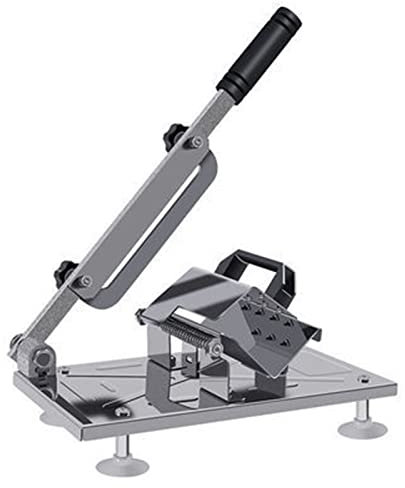 Lnlscle Manual Frozen Meat Slicer, Steel Slicer Stainless, 0.3-8mm Adjustable Thickness Food Slicer Machine, Household Meat Slicer, for Home Cooking
