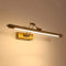 HMAKGG LED Spiegelleuchte Bad Messing Vintage, Retro Spiegellampe Badezimmer mit Metall Basis, 3000K Warmweiß Badlampe Spiegel Winkel Einstellbar, IP44 Badleuchte Wand für Spiegelschrank (80CM15W)