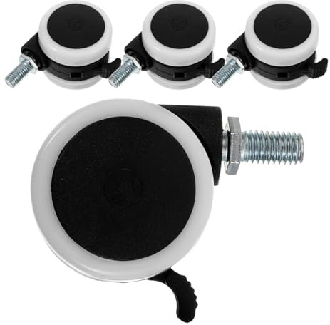 SOLUSTRE Rollen Drehbare Ersatzräder 4 Stück Kinderwagen Kinderbett Rollen Lenkrollen Möbel-Ersatzrollen Mit Bremse