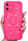 Svanove Glitter Case for iPhone 12 Mini Phone Case Magnetic Compatible with Magsafe, Sparkle Bling Shiny Cute Girly Design, Aesthetic Slim Soft TPU Mag Cover for Women Girl, Neon Hot Pink