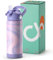 Choco Mocha Girls Water Bottle Kids Stainless Steel Water Bottle Metal Water Bottle with Straw Leak Proof Insulated Bottle for School BPA Free Double Wall 14/18 Oz,Purple Fluids